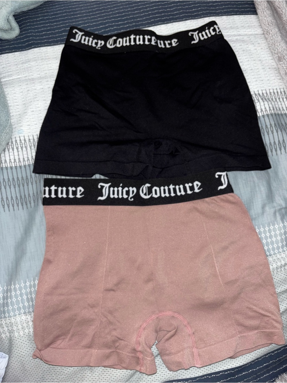Juicy Couture Black and Dusty Pink Seamless Bike Shorts - 2-Pack